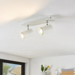 Lindby downlight Joffrey, 31 cm, 2 lyskilder, hvit, GU10| Spotter I Tak