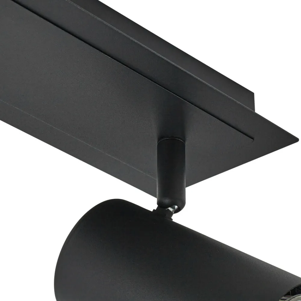 Lindby downlight Joffrey, 80 cm, svart, 4 lyskilder, GU10 Best