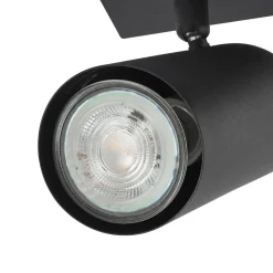 Lindby downlight Joffrey, 80 cm, svart, 4 lyskilder, GU10 Best