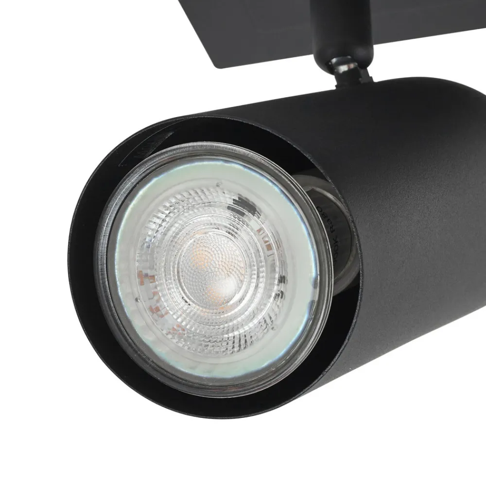 Lindby downlight Joffrey, 80 cm, svart, 4 lyskilder, GU10 Best