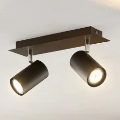 Lindby downlight Joffrey, 31 cm, 2 lyskilder, svart, GU10 Sale