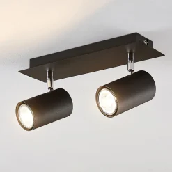 Lindby downlight Joffrey, 31 cm, 2 lyskilder, svart, GU10 Sale