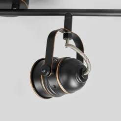 Lindby downlight Leonor, 4 lyskilder, svart, metall, 78 cm| Spotter I Tak