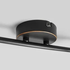 Lindby downlight Leonor, 4 lyskilder, svart, metall, 78 cm| Spotter I Tak