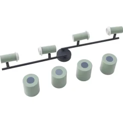 Lindby downlight Ovelia, grønn, 80 cm, 4 lyskilder, E27| Kontorbelysning|Spotter I Tak