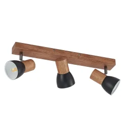 Lindby downlight Tonja, 3 lyskilder, 55 cm, tre, stål| Design- Og Hotellbelysning|Spotter I Tak