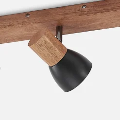 Lindby downlight Tonja, 3 lyskilder, 55 cm, tre, stål| Design- Og Hotellbelysning|Spotter I Tak