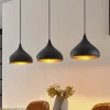 Lindby Elamira pendellampe, svart, metall, 133 cm, 3 lyskilder. Hot