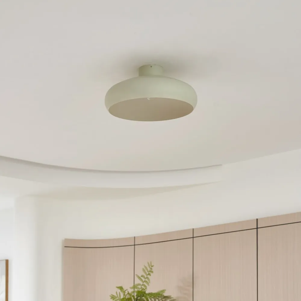 Lindby Elover taklampe, lysegrønn, Ø 45 cm, jern| Taklamper