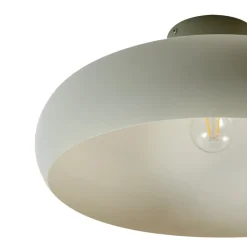 Lindby Elover taklampe, lysegrønn, Ø 45 cm, jern| Taklamper