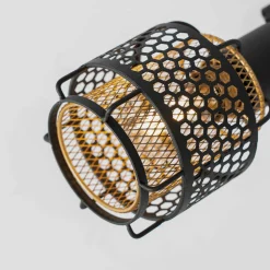 Lindby Eudoria spot 4 lyskilder svart/gull Hot