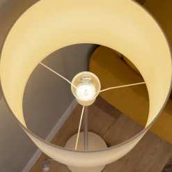Lindby Evenly gulvlampe med tekstilskjerm New