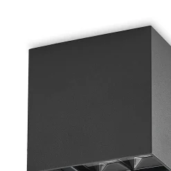 Lindby Eveta LED-taklampe, 10 cm, antrasitt, aluminium, IP65 Online