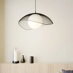 Lindby Fabronia hengelampe, gitter, glasskule Best