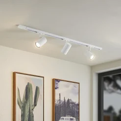 Lindby 1-fase skinnesystem Linaro, GU10, hvit, 3 lyskilder Online