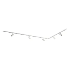 Lindby 1-fase skinnesystem Linaro, GU10, hvit, 5 lyskilder| Skinnesystem