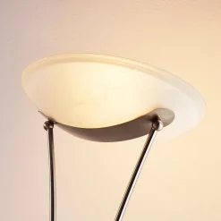 Lindby Felicia uplight med leselampe, nikkel| Gulvlamper