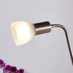 Lindby Felicia uplight med leselampe, nikkel| Gulvlamper