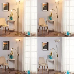 Lindby Felicia uplight med leselampe, messing Clearance