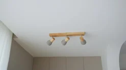 Lindby Filiz spotlight, 3 lyskilder, 47 cm lang, tre, betong, E14| Spotter I Tak|Taklamper