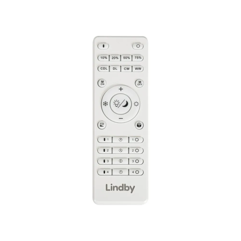 Lindby fjernkontroll Lumaro, hvit, lengde 14 cm Online