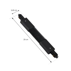 Lindby Flex-kontakt Linaro, svart, 1-fase system| Skinnesystem