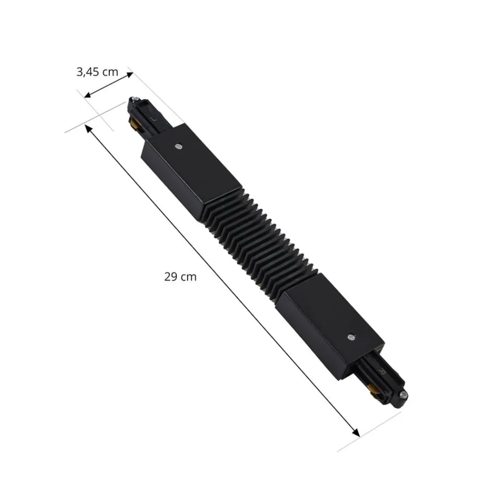 Lindby Flex-kontakt Linaro, svart, 1-fase system| Skinnesystem