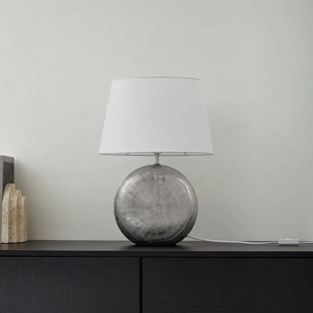 Lindby Florentino bordlampe, 49 cm, keramikk, tekstil| Bordlamper