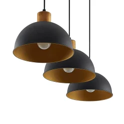 Lindby Flurin hengelampe, 3 lyskilder, 107 cm, svart, metall| Pendellamper