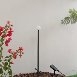 Lindby Freydis LED-solcellelampe, svart, aluminium, 2 000 K Sale