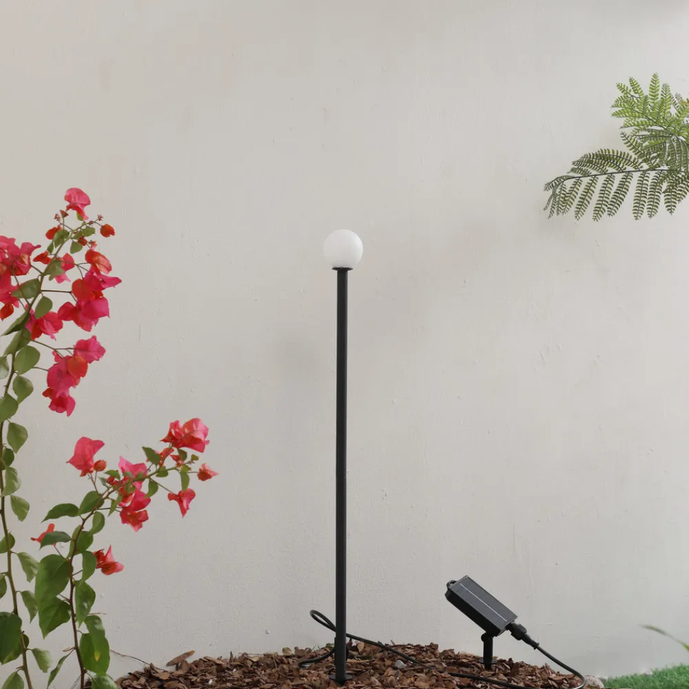 Lindby Freydis LED-solcellelampe, svart, aluminium, 2 000 K Sale