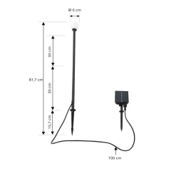 Lindby Freydis LED-solcellelampe, svart, aluminium, 2 000 K Sale