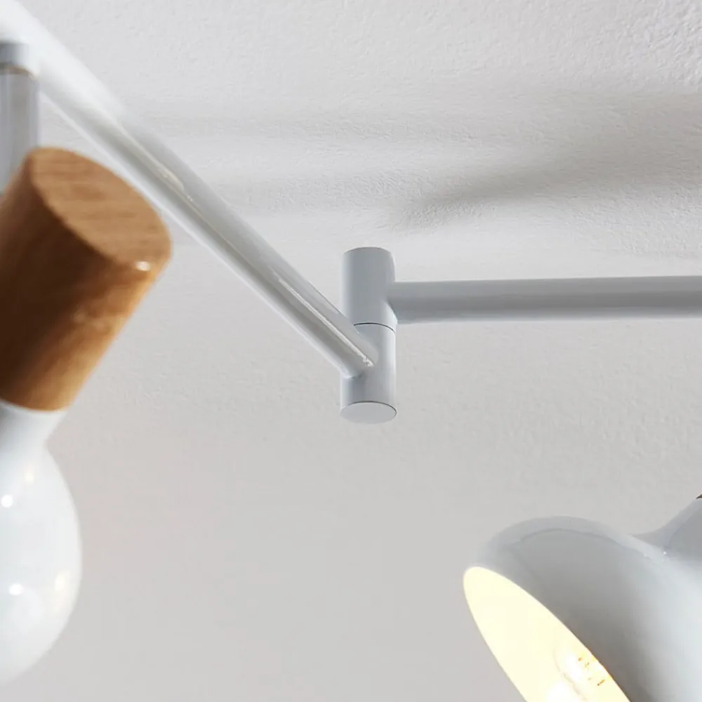 Lindby Fridolin downlight, 160 cm, 6 lyskilder, hvit, metall| Spotter I Tak|Taklamper