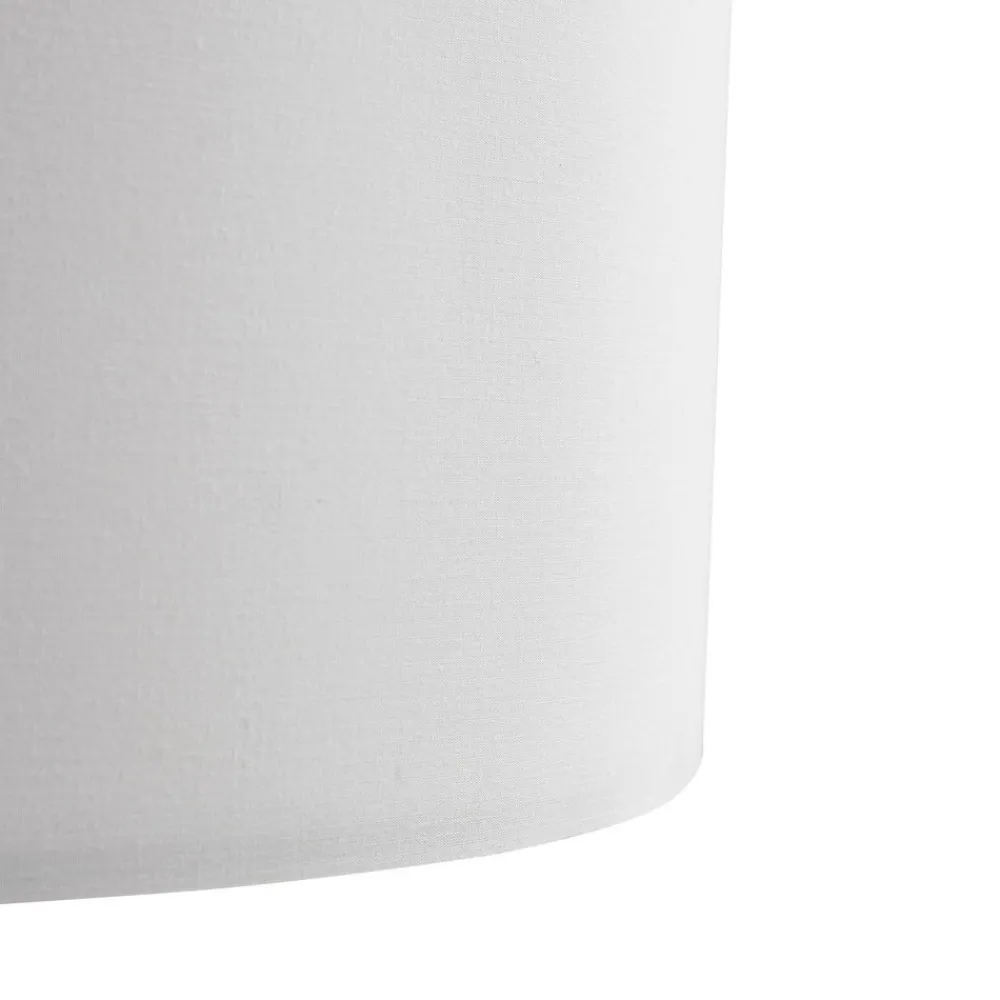 Lindby gulvlampe Adamio, Ø 45,5 cm, hvit, tekstil, stativ