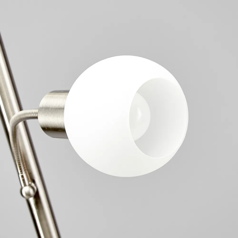 Lindby gulvlampe Elaina, 180 cm, nikkelfarget, leselampe Hot