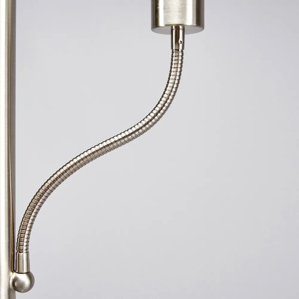 Lindby gulvlampe Elaina, 180 cm, nikkelfarget, leselampe Hot