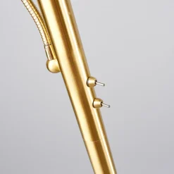 Lindby gulvlampe Elaina, leselampe, messingfarget, 183cm E27 Outlet