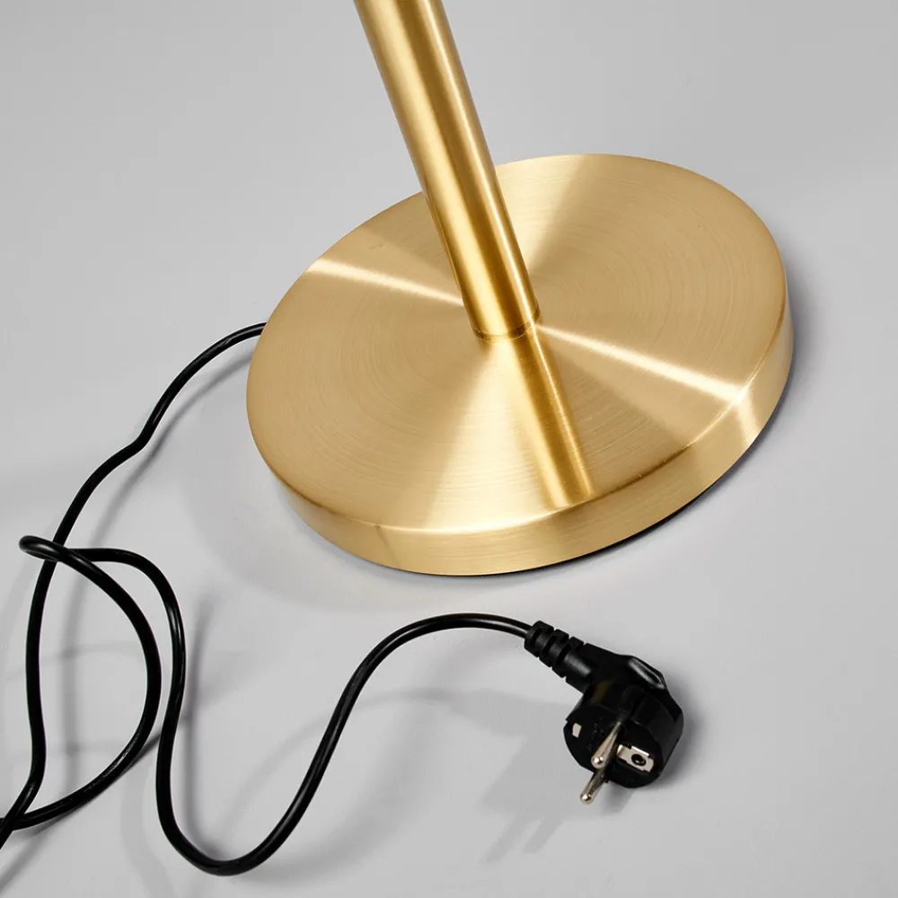 Lindby gulvlampe Elaina, leselampe, messingfarget, 183cm E27 Outlet