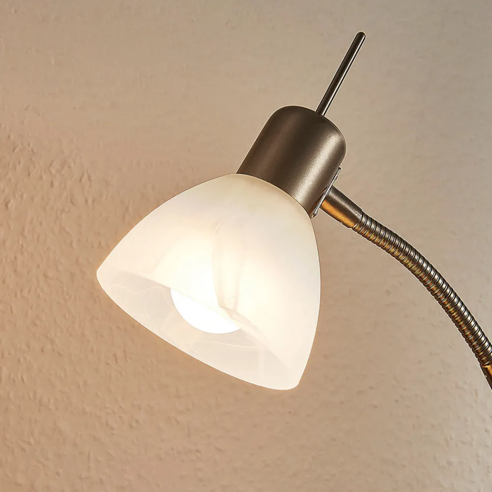 Lindby gulvlampe Gwendolin, 160 cm, glass, E14, justerbar