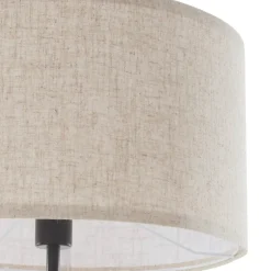 Lindby gulvlampe Herry, svart, tre, stativ, 153 cm| Gulvlamper