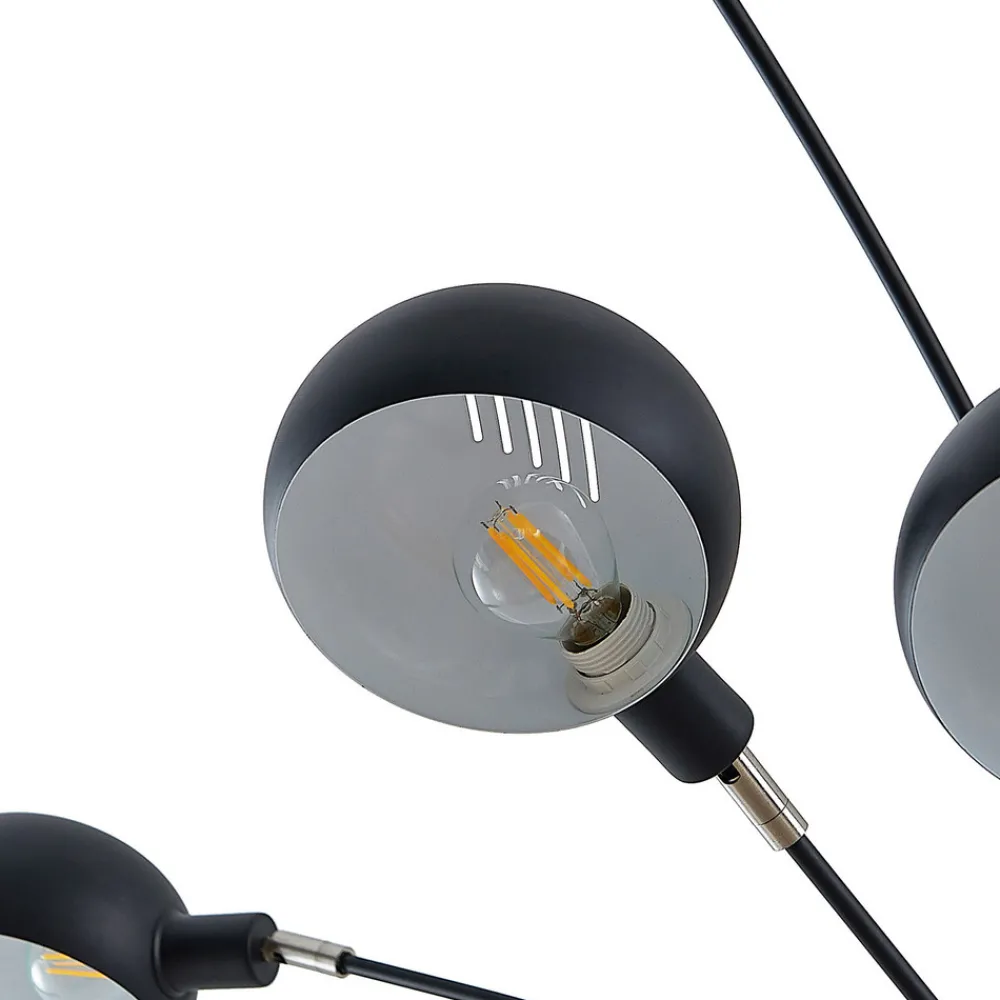 Lindby gulvlampe Jewa, svart, metall, 5 lyskilder, E14 Outlet