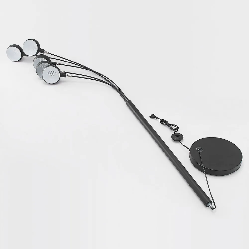 Lindby gulvlampe Jewa, svart, metall, 5 lyskilder, E14 Outlet