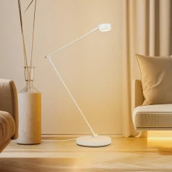 Lindby gulvlampe Jyla, hvit, 4000K, GX53, jern