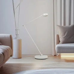 Lindby gulvlampe Jyla, hvit, linse, 4200K, GX53, jern Sale