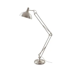 Lindby gulvlampe Leia, sølv, metall, 180 cm, roterbar, E27| Gulvlamper