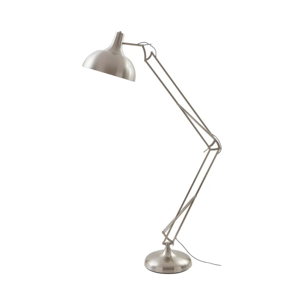 Lindby gulvlampe Leia, sølv, metall, 180 cm, roterbar, E27| Gulvlamper