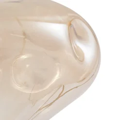 Lindby gulvlampe Lelia, ravfarget, glass, metall, 150 cm| Gulvlamper