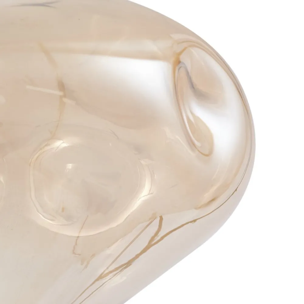 Lindby gulvlampe Lelia, ravfarget, glass, metall, 150 cm| Gulvlamper