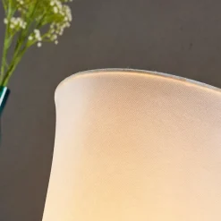 Lindby gulvlampe Liana, høyde 123 cm, hvit, tekstil| Gulvlamper