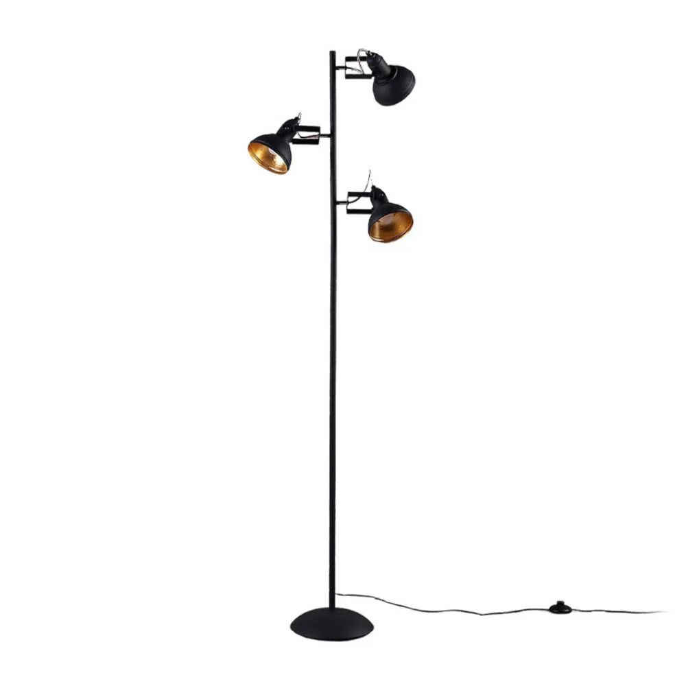 Lindby gulvlampe Lilly, svart, metall, 170 cm, E14 Clearance